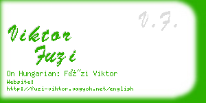 viktor fuzi business card